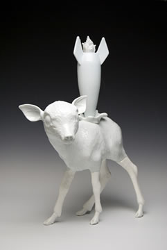 Rocket Deer sculpture