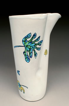 Glidden Pottery Garden Martini Pitcher, shape #600, 1956 stoneware, glazed h: 10” w: 6” d: 4” S-JIMCA