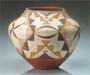 Laguna Pueblo, polychrome jar, ca. 1940, H: 9-1/4" (23.4 cm.) Diam: 11-1/4" (28.5 cm.), Gift of David and Ann Shaner, 1998.79.